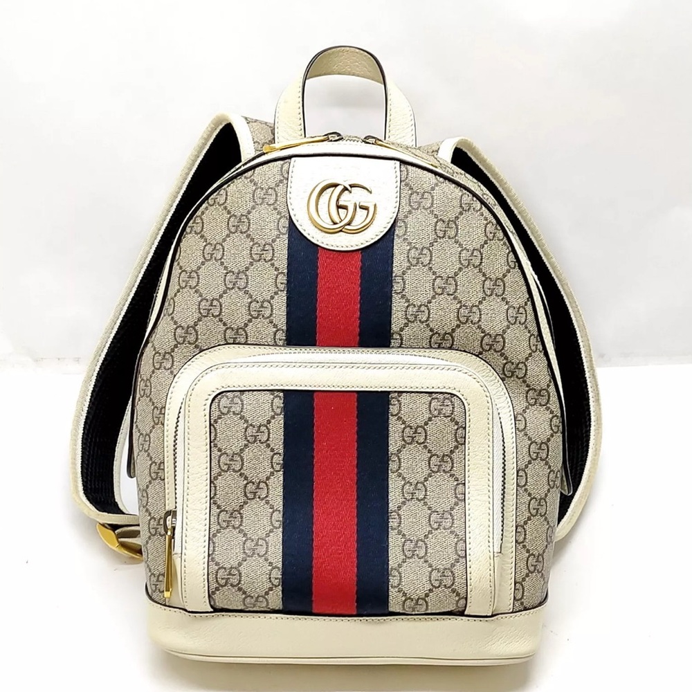 Gucci BackPack Bag Sherry Line Brown PVC